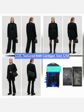 COS Textured Knit Cardigan Size S/M